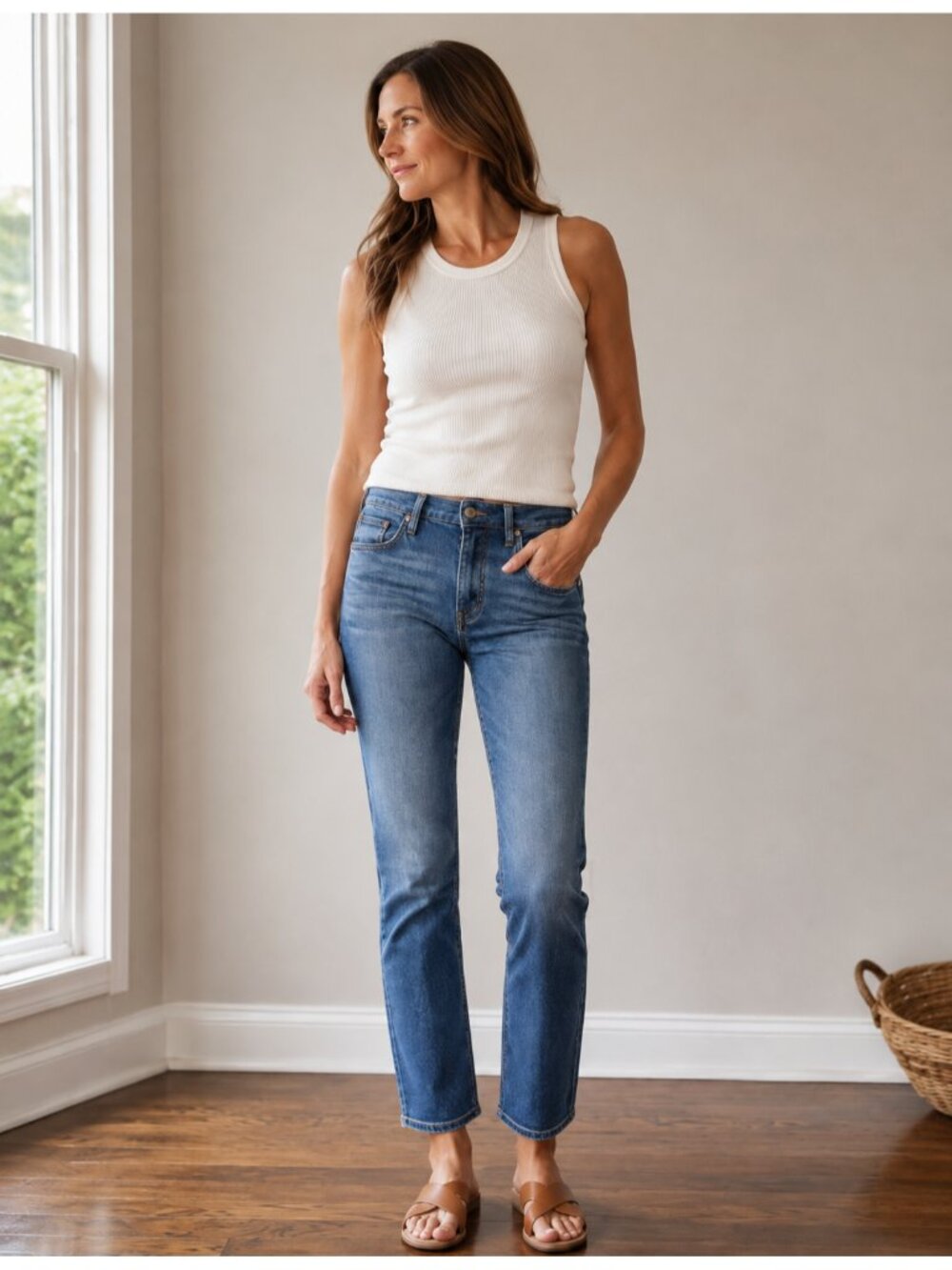 Mother The Rascal Skimp Jeans in You're A Riot Sz 31 EUC Blue